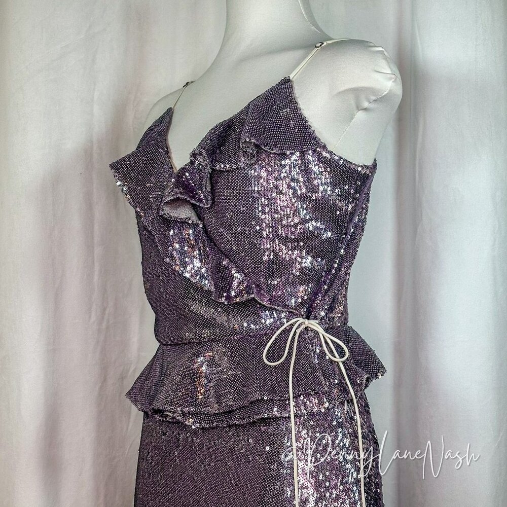 Rebecca Minkoff Sequined  Ruffled Tank & Skirt Set - Picture 5 of 15